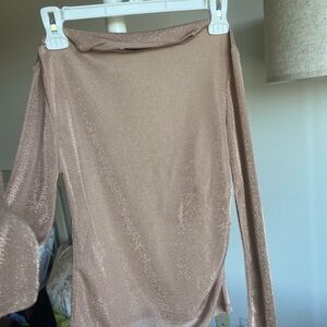 Mango Pink Shimmering Long Sleeve Top